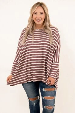 Twist My Thoughts Top, Faded Plum