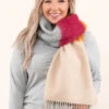 Back In Service Scarf, Light Blue- Oatmeal -Chic Soul Store 10 12 17479