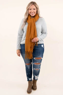 Wrapped In Warmth Scarf, Camel -Chic Soul Store 10 12 17494 2