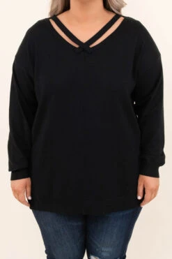 Waiting On You Sweater, Black -Chic Soul Store 10 15 17599