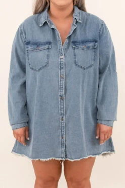 When I'm With My Baby Dress, Denim -Chic Soul Store 10 15 17678