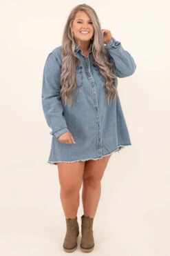 When I'm With My Baby Dress, Denim -Chic Soul Store 10 15 17681