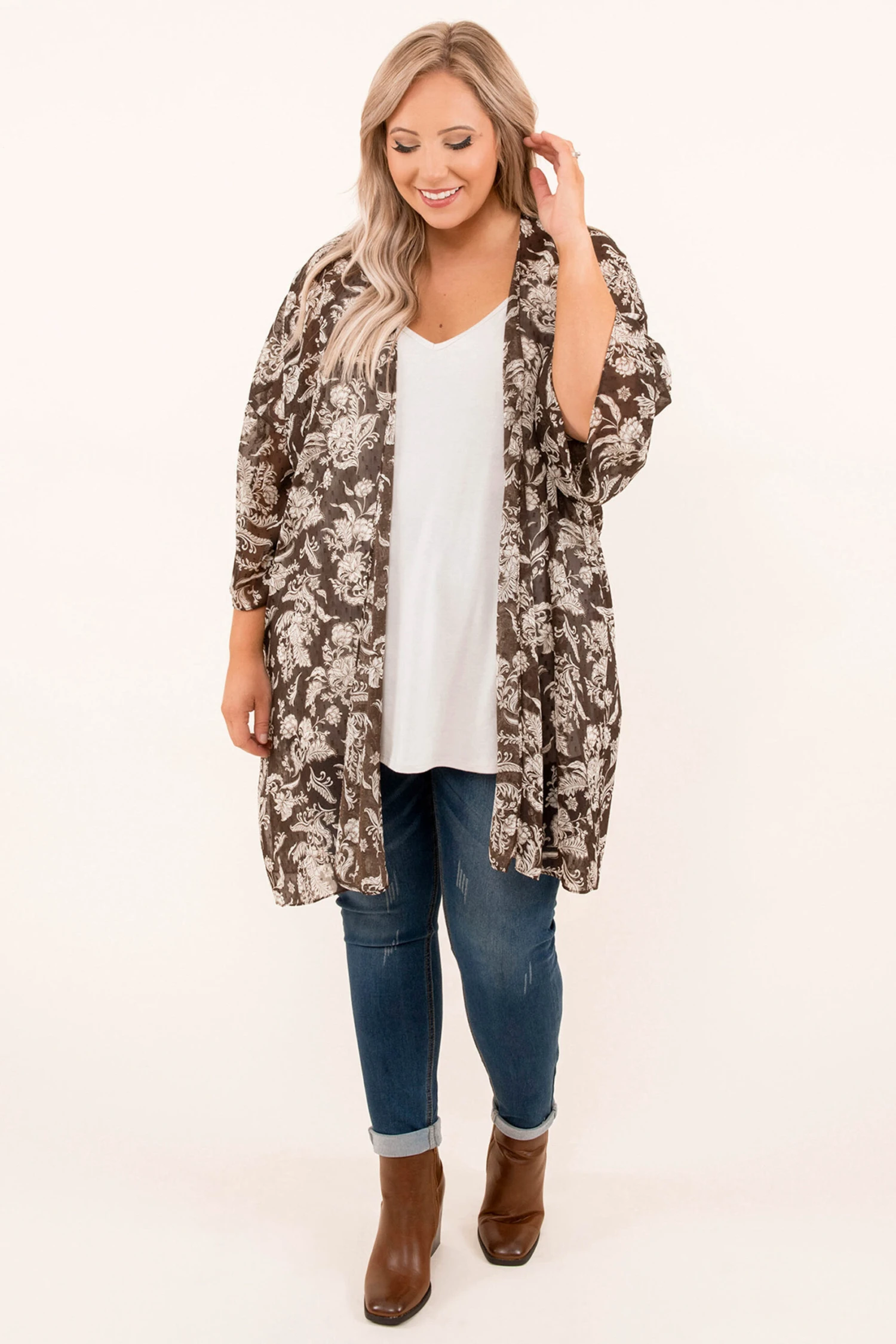 Shine A Light Cardigan, Dark Brown 4 Shine A Light Cardigan, Dark Brown - Image 2