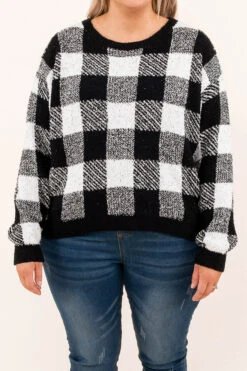 Short Days And Warm Cozy Nights Sweater, Ivory-Black -Chic Soul Store 10 20 17793