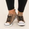 Lace The Consequences Sneakers, Cheetah -Chic Soul Store 10 20 17870 Edit