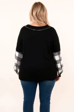 Hoping For It All Top, Ivory-Black -Chic Soul Store 10 7 17337