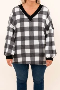 Hoping For It All Top, Ivory-Black -Chic Soul Store 10 7 17338