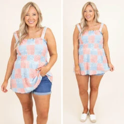 Nice Night Top, Pink/Blue -Chic Soul Store 10 03abcf3b 03d7 496d a91d 7fefe21912f6