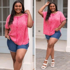 Makes Me Weak Top, Fuchsia -Chic Soul Store 10 185c417e fe4b 4cab bfc0 d6e55440d4ec