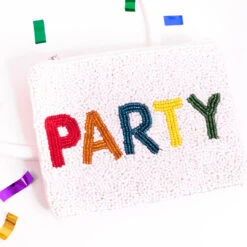 Celebrate Good Times Pouch, White -Chic Soul Store 10 2fedbfbd 6d94 4173 b980 2c6f1fb5ad72