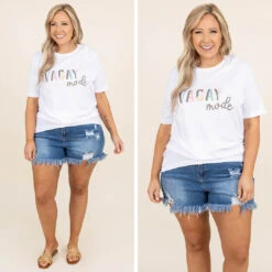 Let's Get Into Vacay Mode Tee, White 13 Let's Get Into Vacay Mode Tee, White -Chic Soul Store 10 3e05c6e4 c0dc 4f95 88a0 4c40a03cc61b