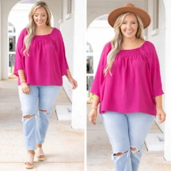 Lush Embrace Top, Fuchsia -Chic Soul Store 10 511d8d2a 653c 476c 9c8a 2db5888a5485