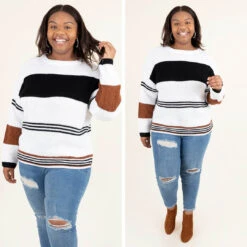 Knowing Me Sweater, Ivory-Black -Chic Soul Store 10 5e4e63fe 7db1 44db b687 97e71cf58808