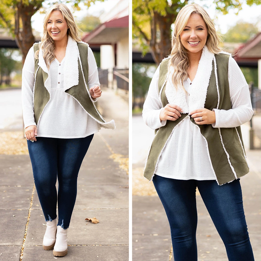 Venice Vest, Olive 8 Venice Vest, Olive - Image 6