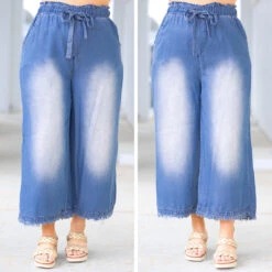 Light And Free Pants, Medium Denim -Chic Soul Store 10 620015d7 2dab 4807 b6bc d6ec9fc5434c