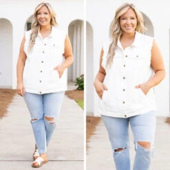 Hillside Sparks Vest, White Denim -Chic Soul Store 10 c186329f d5a2 404b 8264 b574c7e59cd0