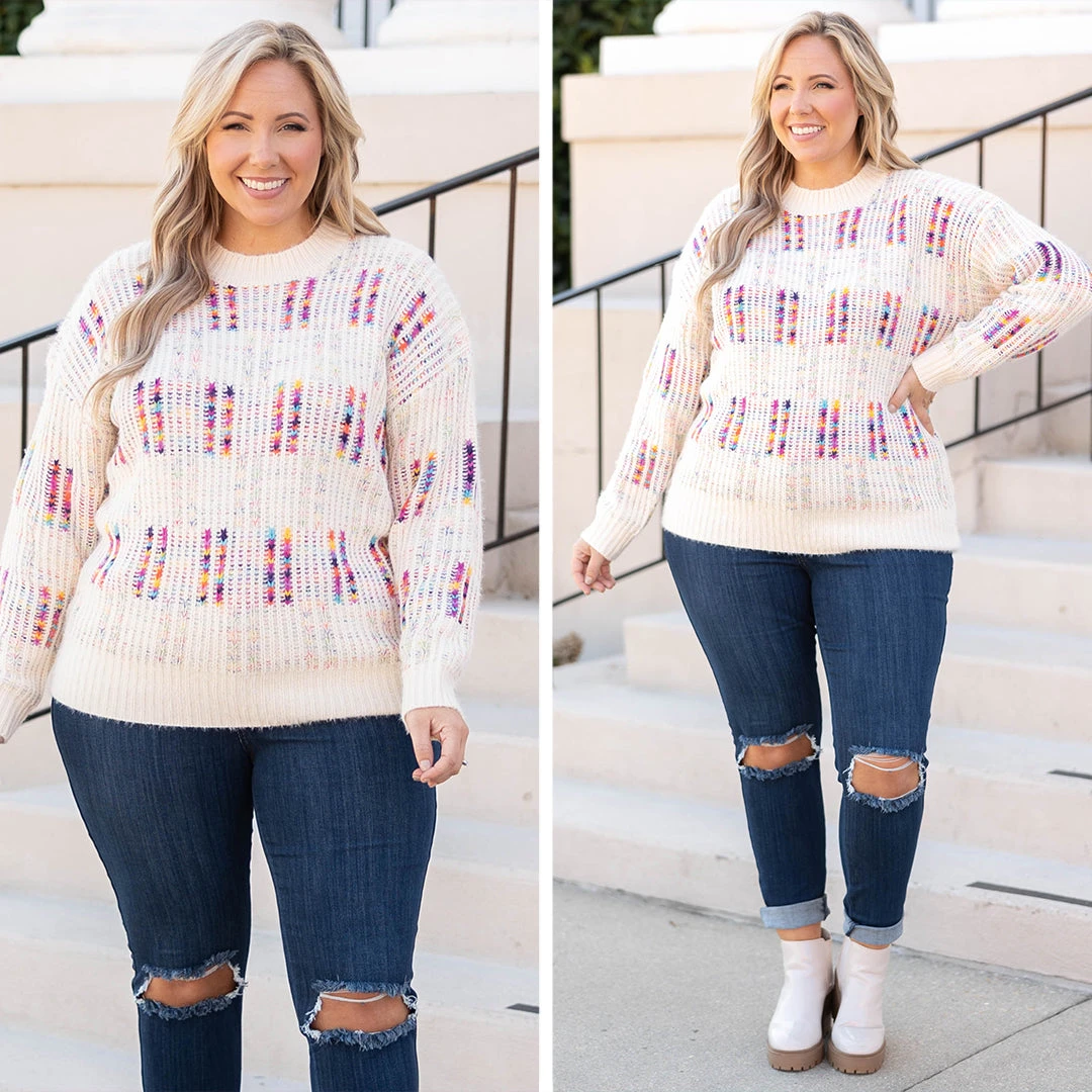 Running Down To The Riptide Sweater, Oatmeal 8 Running Down To The Riptide Sweater, Oatmeal - Image 6