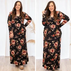 Flowers Of Fall Dress, Black -Chic Soul Store 10 d8662802 d878 4dea a710 53f61eac4117