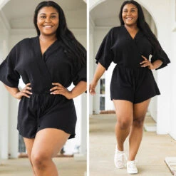 Off The Clock Romper, Black -Chic Soul Store 10 f7d115bb 36bf 48dd a2cd 2742d6953b79