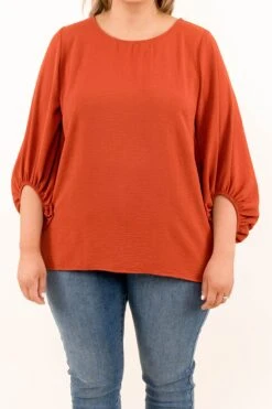 Not My Type Blouse, Rust -Chic Soul Store 11 8 18281