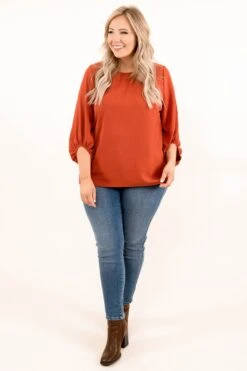 Not My Type Blouse, Rust -Chic Soul Store 11 8 18283 8c90f3b8 48ba 4559 8ebe 45e5f723466b