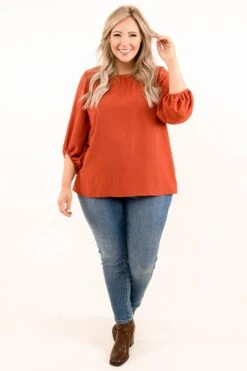 Not My Type Blouse, Rust -Chic Soul Store 11 8 18284 4a0b1dbb ec7c 4d9d 90d3 c21db85189e2