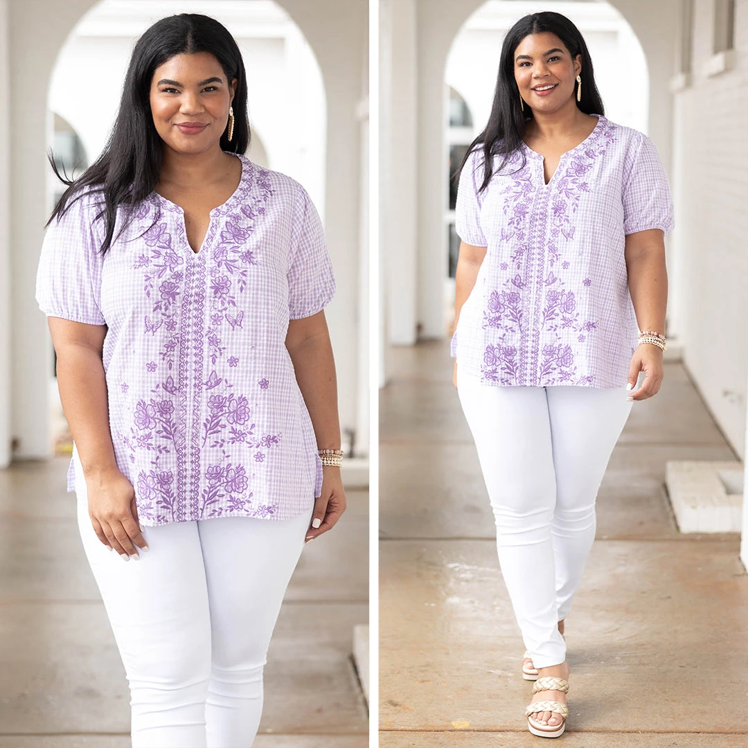 Prairie Girl Top, Lavender 8 Prairie Girl Top, Lavender - Image 6