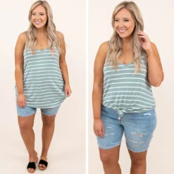 Toes In The Sand Tank, Light Green-Ivory -Chic Soul Store 11 333f169c fb45 44a7 be45 93ca750c0e40