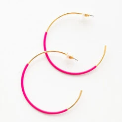 Summer Hoop Earrings, Fuchsia -Chic Soul Store 11 8b981325 1870 44f1 8ffe 43ff51513073