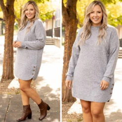 Little Do You Know Dress, Heathered Gray -Chic Soul Store 11 8c4dc208 9344 499c 9650 4cf7489e2403
