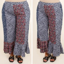 Poppy Strolls Pants, Navy Mix -Chic Soul Store 11 9c74486f 10c3 4186 84fc eaf4dfea5e6d