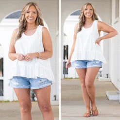 In A Daze Tank, White -Chic Soul Store 11 c360c71d 6686 4db5 beb6 0a4f029bf3a2