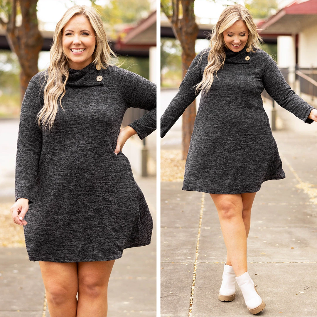 Lose My Breath Dress, Heather Black 8 Lose My Breath Dress, Heather Black - Image 6