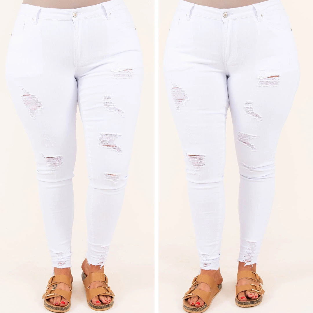 Sudden Moves Skinny Jeans, White 8 Sudden Moves Skinny Jeans, White - Image 6