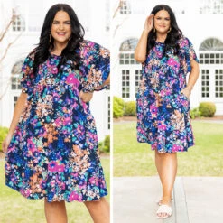 Waiting For My Miracle Dress, Navy -Chic Soul Store 11 fd9fbfad 58b1 490a 9120 91fbf16807f8