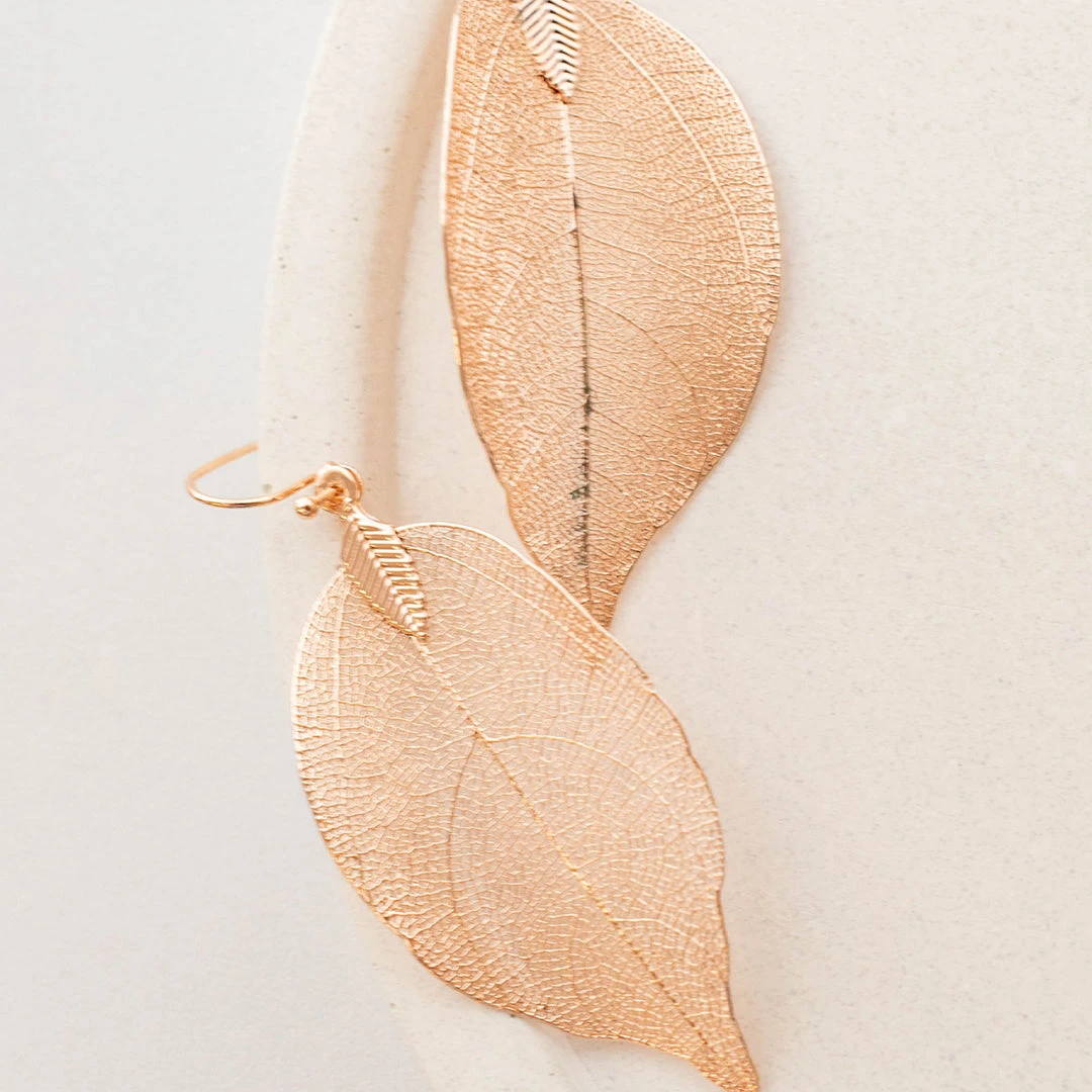 Falling For You Earrings, Rose Gold 5 Falling For You Earrings, Rose Gold - Image 3