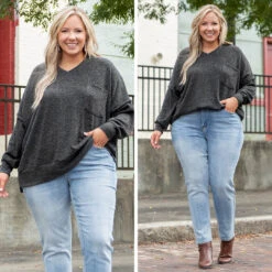 Have It All Night Sweater, Charcoal -Chic Soul Store 12 16d85711 2daf 449a 841e 6d21d5cae95a