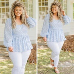 Love Is Everywhere I Go Top, Light Blue -Chic Soul Store 12 384a7532 bfcf 491d 8641 c0b51577b17e