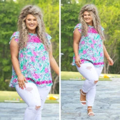 Alone Time Top, Emerald-Magenta -Chic Soul Store 12 3d31e2c4 7b32 41df 879f 1fe741a78af3