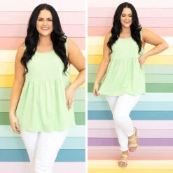 The Girl's Alright With Me Tank, Green -Chic Soul Store 12 402e3190 88f4 4599 862e d8e304483f10