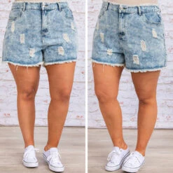 Beach Hangout Shorts, Denim -Chic Soul Store 12 456cee1b 3730 4d93 8010 31f1aaafc8fc