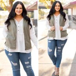 Shut Them Down Vest, Light Olive -Chic Soul Store 12 68c0fb5e b947 4d67 ac3c 6f2c562f0e96