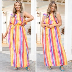 Queen Of Stripes Dress, Multi -Chic Soul Store 12 c9f34ef2 5a96 41ba 9d48 7066872be9e1
