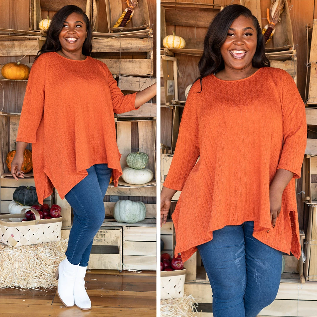 Ocean Waves Tunic, Rust 8 Ocean Waves Tunic, Rust - Image 6