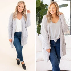Confident Decisions Cardigan, Gray -Chic Soul Store 13 15afb606 b972 4f1a 856d 457354f1c45e