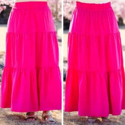 You're Glowing Maxi Skirt, Hot Pink -Chic Soul Store 13 3891a361 f56d 4d26 9ca9 819f000be46d