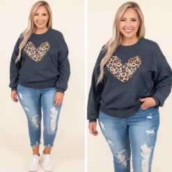 Leopard Heart Sweatshirt, Heather Gray 13 Leopard Heart Sweatshirt, Heather Gray -Chic Soul Store 13 42da9393 4e7a 454f b6e9 91cc28f1ae07