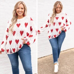 I Can Make Your Heart Beat Sweater, White -Chic Soul Store 13 4bf8f8d8 5546 4384 8f7f 0eb589754f7a