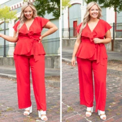 Next Level Class Jumpsuit, Red -Chic Soul Store 13 4f0dcc16 0a04 491c a76e 053dbbc7ade2