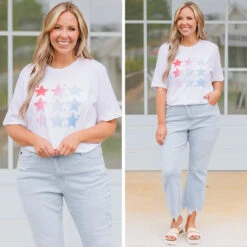 Seeing Bright Stars Tee, White 13 Seeing Bright Stars Tee, White -Chic Soul Store 13 51742c47 85b9 40f5 b8f5 9ea7080009cf